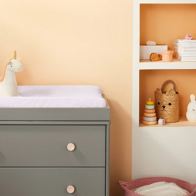 Changing Pad Cover Pink Leaves - Cloud Island™ Pink 1 Changing Pad Cover Pink Leaves - Cloud Island™ Pink