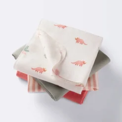 Flannel Baby Blanket - Coral Dinosaurs - 4pk - Cloud Island™ 7 Flannel Baby Blanket - Coral Dinosaurs - 4pk - Cloud Island™ -Little Luxe Store GUEST 577ac30d 2cac 4991 a88c 966439ec940d