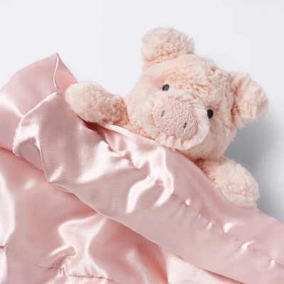 Pink Pig Security Blanket - S - Cloud Island™ 2 Pink Pig Security Blanket - S - Cloud Island™ - Image 2