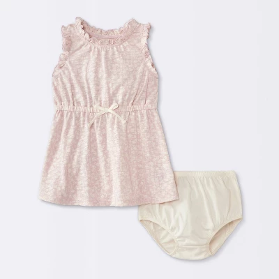 Baby Girls' Floral Printed Dress - Cloud Island™ Cream 4 Baby Girls' Floral Printed Dress - Cloud Island™ Cream - Image 4