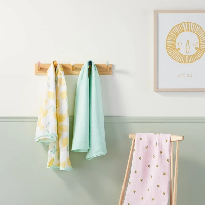 Muslin Swaddle Blanket Honeybee 3pk - Cloud Island™ Pink/Yellow 1 Muslin Swaddle Blanket Honeybee 3pk - Cloud Island™ Pink/Yellow