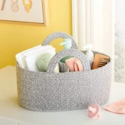 Coiled Rope Diaper Caddy With Dividers - Cloud Island™