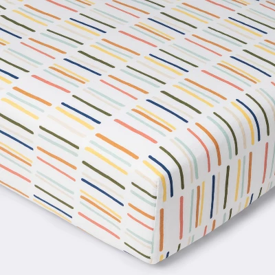 Fitted Crib Sheet Dashes - Cloud Island™ 4 Fitted Crib Sheet Dashes - Cloud Island™ - Image 4