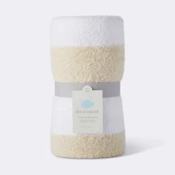 Chenille Stripe Baby Blanket - Khaki And White Stripes - Cloud Island™ -Little Luxe Store GUEST 5e253cb6 9de0 47c7 8cf0 6bcbbfffa040