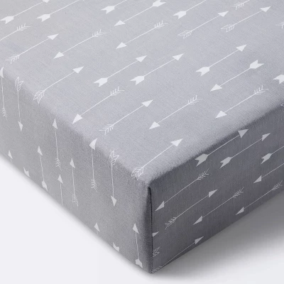Fitted Crib Sheet Arrows - Cloud Island™ Gray 5 Fitted Crib Sheet Arrows - Cloud Island™ Gray - Image 5