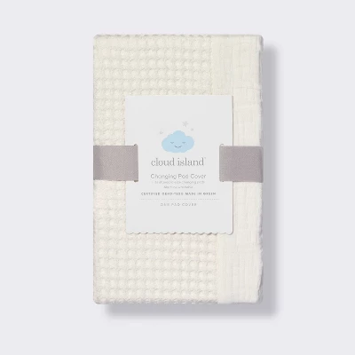 Muslin Waffle Changing Pad Cover - Cream - Cloud Island™ 2 Muslin Waffle Changing Pad Cover - Cream - Cloud Island™ - Image 2