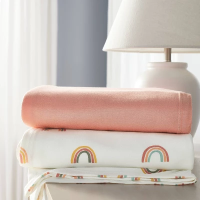 Jersey Swaddle Blanket 2pk - Cloud Island™ Rainbows 1 Jersey Swaddle Blanket 2pk - Cloud Island™ Rainbows