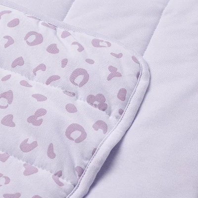 Rayon From Bamboo Jersey Quilted Blanket - Leopard - Purple - Cloud Island™ 2 Rayon From Bamboo Jersey Quilted Blanket - Leopard - Purple - Cloud Island™ - Image 2