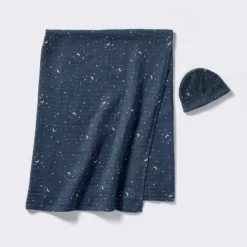 Hospital Muslin Swaddle And Hat Gift Set - 2ct - Blue Stars- Cloud Island™ -Little Luxe Store GUEST 664f9fbc 70d1 4fc0 a75c 1554d16f837e