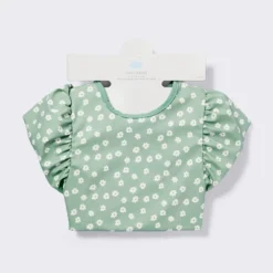Short Sleeve Bib - Floral Ruffle - Cloud Island™ 6 Short Sleeve Bib - Floral Ruffle - Cloud Island™ -Little Luxe Store GUEST 66cdc940 8921 4903 9a85 fb5353e7da02