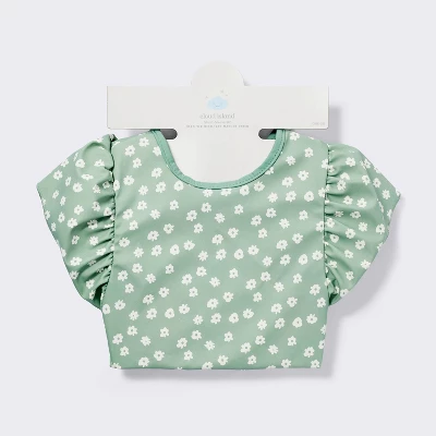 Short Sleeve Bib - Floral Ruffle - Cloud Island™ 3 Short Sleeve Bib - Floral Ruffle - Cloud Island™ - Image 3