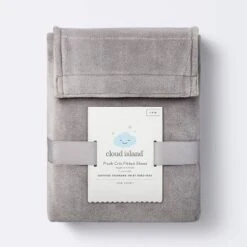 Plush Polyester Spandex Fitted Crib Sheet - Solid Gray - Cloud Island™ 5 Plush Polyester Spandex Fitted Crib Sheet - Solid Gray - Cloud Island™ -Little Luxe Store GUEST 66f72d53 97b8 4ef0 a7ab 2d89750198d3