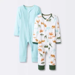 Baby Boys' 2pk Safari Animals Zip Romper - Cloud Island™ 8 Baby Boys' 2pk Safari Animals Zip Romper - Cloud Island™ -Little Luxe Store GUEST 6a050ea2 182d 407e b259 1392e197dbb6