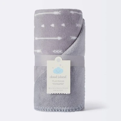 Plush Baby Blanket - Gray Arrows - Cloud Island™ 3 Plush Baby Blanket - Gray Arrows - Cloud Island™ - Image 3