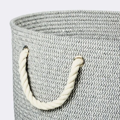 Coiled Rope Storage Bin Large Chevron - Cloud Island™ Gray 2 Coiled Rope Storage Bin Large Chevron - Cloud Island™ Gray - Image 2