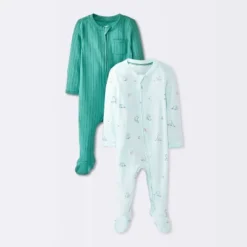 Baby Boys' 2pk Cozy Wide Ribbed Animals Sleep N' Play - Cloud Island™ Blue -Little Luxe Store GUEST 6df9f6ca 37cb 46f7 97fd cad6e17ce3e8