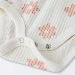 Baby 2pc Floral Wide Ribbed Top & Bottom Set - Cloud Island™ Cream -Little Luxe Store GUEST 725b7dae 93aa 4521 be43 39682c4a245a