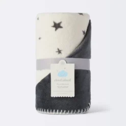 Plush Baby Blanket Gray Stars - Gray - Cloud Island™ -Little Luxe Store GUEST 738965e3 937a 4830 a786 0f0b0ac6fb6e