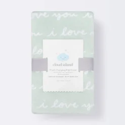 Plush Changing Pad Cover I Love You Script - Cloud Island™ Mint -Little Luxe Store GUEST 77fb3759 bcda 47f6 b7a2 c077cede8f3c