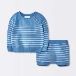 Baby Boys' Striped Sweater Set - Cloud Island™ Blue -Little Luxe Store GUEST 7aae24ea 68dc 4b2c 8b48 9df674b887f8