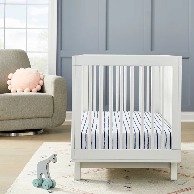 Polyester Rayon Jersey Fitted Crib Sheet - Cloud Island™ Navy Blue Vertical Stripe 1 Polyester Rayon Jersey Fitted Crib Sheet - Cloud Island™ Navy Blue Vertical Stripe