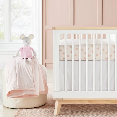 Crib Bedding Set - Pink - 4pc - Cloud Island™ 1 Crib Bedding Set - Pink - 4pc - Cloud Island™