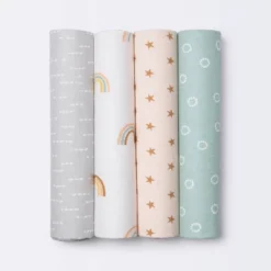 Flannel Baby Blankets Rainbow - Cloud Island™ 4pk 5 Flannel Baby Blankets Rainbow - Cloud Island™ 4pk -Little Luxe Store GUEST 7e6e6d41 5d19 4627 bade d95e01d221dc