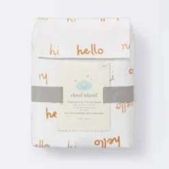 Flannel Fitted Crib Sheet Hello Script - Cloud Island™ 8 Flannel Fitted Crib Sheet Hello Script - Cloud Island™ -Little Luxe Store GUEST 80d6e418 5617 46b1 a0aa 31ef3d9550b8
