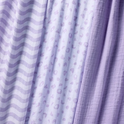 Muslin Swaddle Baby Blanket - Leopard - 3pk - Cloud Island™ 2 Muslin Swaddle Baby Blanket - Leopard - 3pk - Cloud Island™ - Image 2