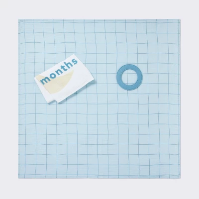 Muslin Blanket With Felt Frame - Blue - Cloud Island™ 2 Muslin Blanket With Felt Frame - Blue - Cloud Island™ - Image 2