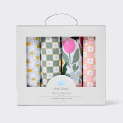 Flannel Baby Blankets - Painterly Floral - 4pk - Cloud Island™ 6 Flannel Baby Blankets - Painterly Floral - 4pk - Cloud Island™ -Little Luxe Store GUEST 858c9a78 18ec 4d17 bd68 113793a599d9