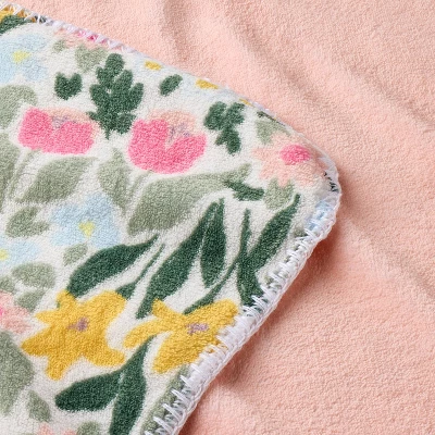 Plush Baby Blanket - Painterly Floral - Cloud Island™ 2 Plush Baby Blanket - Painterly Floral - Cloud Island™ - Image 2