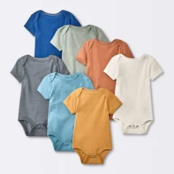 Baby 7pk Short Sleeve Bodysuit - Cloud Island™ Orange -Little Luxe Store GUEST 8e7dcfba fc0d 4fdf 944f 676de88c2f1b