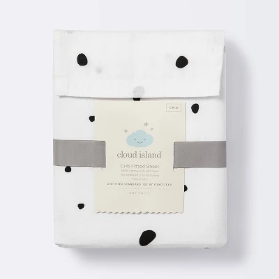 Fitted Crib Sheet Scatter Dot - Cloud Island™ - Black/Cream 4 Fitted Crib Sheet Scatter Dot - Cloud Island™ - Black/Cream - Image 4