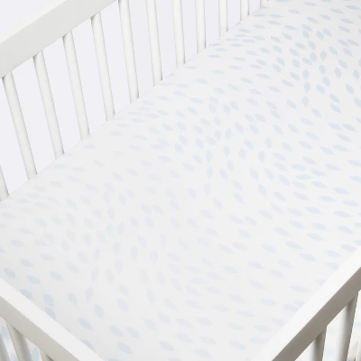 Fitted Crib Sheet - Cloud Island™ School Of Fish Light Blue And White 2 Fitted Crib Sheet - Cloud Island™ School Of Fish Light Blue And White - Image 2