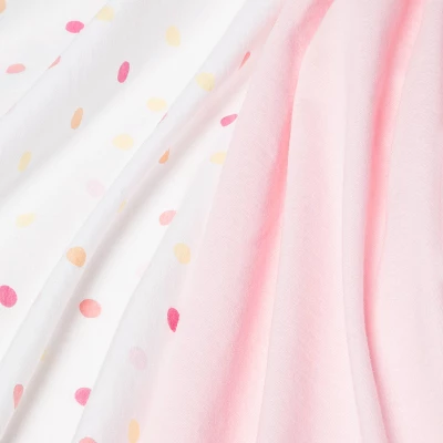 Fitted Jersey Crib Sheet 2pk - Cloud Island™ Multi Dot And Solid Pink 2 Fitted Jersey Crib Sheet 2pk - Cloud Island™ Multi Dot And Solid Pink - Image 2