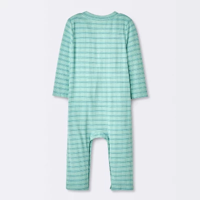 Baby Boys' Jacquard Checkered Romper & Hat - Cloud Island™ Blue 1 Baby Boys' Jacquard Checkered Romper & Hat - Cloud Island™ Blue