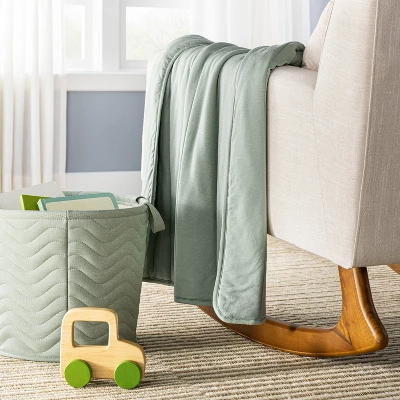 Rayon From Bamboo Quilted Baby Blanket - Green - Cloud Island™ 1 Rayon From Bamboo Quilted Baby Blanket - Green - Cloud Island™