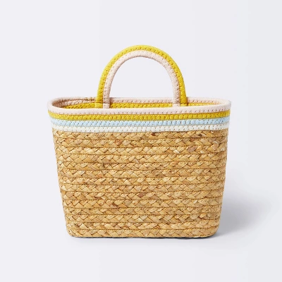 Wall Hanging Natural Woven Basket With Coiled Rope Handle - Cloud Island™ 5 Wall Hanging Natural Woven Basket With Coiled Rope Handle - Cloud Island™ - Image 5