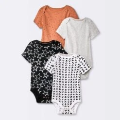 Baby 4pk Short Sleeve Bodysuit - Cloud Island™ Black -Little Luxe Store GUEST 986eeffa 7096 4680 beb8 1fb2052ac481