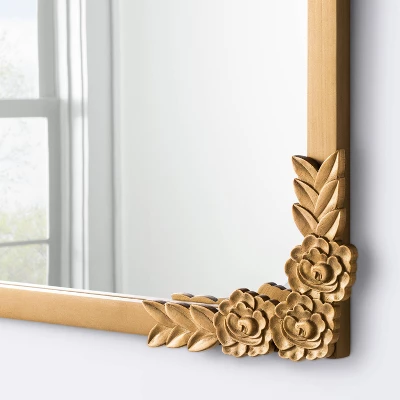 Floral Arch Decorative Wall Mirror With 6 Flowers - Gold - Cloud Island™ 2 Floral Arch Decorative Wall Mirror With 6 Flowers - Gold - Cloud Island™ - Image 2