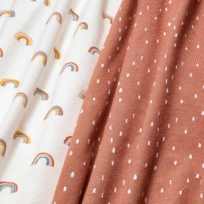 Fitted Jersey Crib Sheet - Rainbows - 2pk - Cloud Island™ 2 Fitted Jersey Crib Sheet - Rainbows - 2pk - Cloud Island™ - Image 2