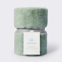 Solid Satin Edge Plush Blanket - Green - Cloud Island™ 6 Solid Satin Edge Plush Blanket - Green - Cloud Island™ -Little Luxe Store GUEST 9c42ab8d de2b 4a01 9fb6 c37519399c30