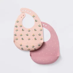 Silicone Bibs - 2pk - Flowers/Dots - Cloud Island™ -Little Luxe Store GUEST a2c77739 53f6 4c5c 889c a17c1e376180