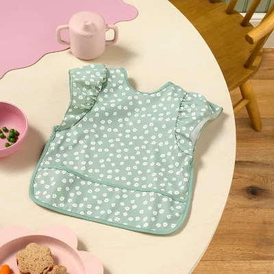 Short Sleeve Bib - Floral Ruffle - Cloud Island™ 1 Short Sleeve Bib - Floral Ruffle - Cloud Island™
