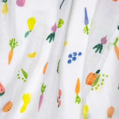 Muslin Swaddle Blanket - Cloud Island™ Fruits And Veggies 2 Muslin Swaddle Blanket - Cloud Island™ Fruits And Veggies - Image 2