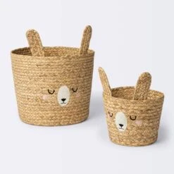Braided Water Hyacinth Medium Round Storage Basket - Rabbit - Cloud Island™ 5 Braided Water Hyacinth Medium Round Storage Basket - Rabbit - Cloud Island™ -Little Luxe Store GUEST a5d9b501 e874 4e24 abfc c6e9b2eecec0