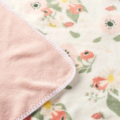 Plush Baby Blanket - Floral - Cloud Island™ 1 Plush Baby Blanket - Floral - Cloud Island™