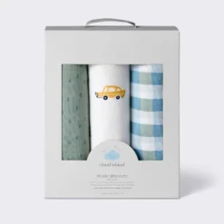 Muslin Swaddle Baby Blanket - Transportation - 3pk - Cloud Island™ -Little Luxe Store GUEST ad57871d 8708 48e1 81e0 f396becd09da