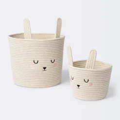 Coiled Rope Small Round Storage Basket - Rabbit - Cloud Island™ -Little Luxe Store GUEST af7f0e09 bdf8 4734 a3ec 70dd06adeeb5